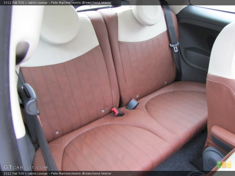Pelle Marrone/Avorio (Brown/Ivory) Interior Photo for the 2012 Fiat 500 c cabrio Lounge #56321191