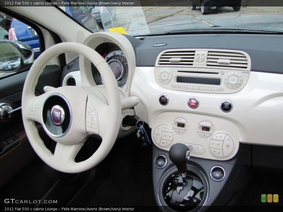 Pelle Marrone/Avorio (Brown/Ivory) Interior Dashboard for the 2012 Fiat 500 c cabrio Lounge #56321209