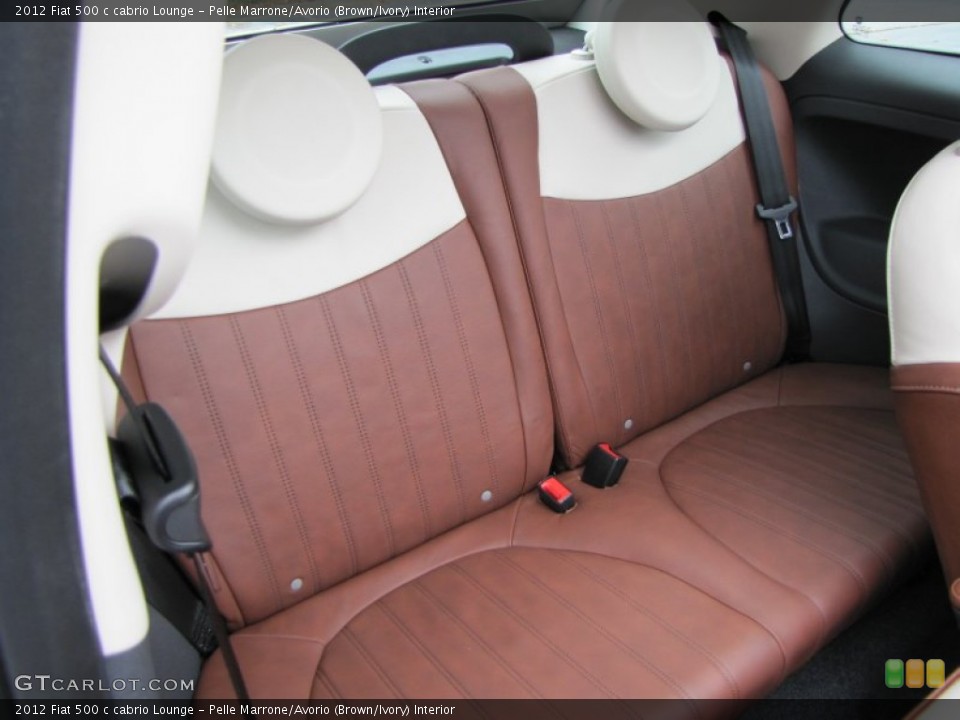 Pelle Marrone/Avorio (Brown/Ivory) Interior Photo for the 2012 Fiat 500 c cabrio Lounge #56321323