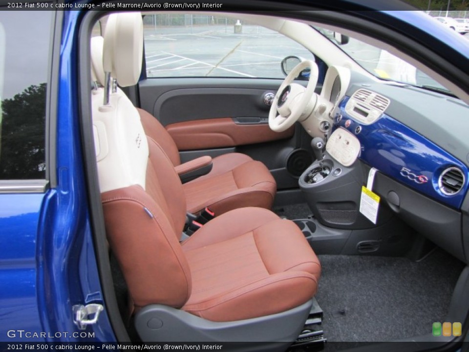 Pelle Marrone/Avorio (Brown/Ivory) Interior Photo for the 2012 Fiat 500 c cabrio Lounge #56321333