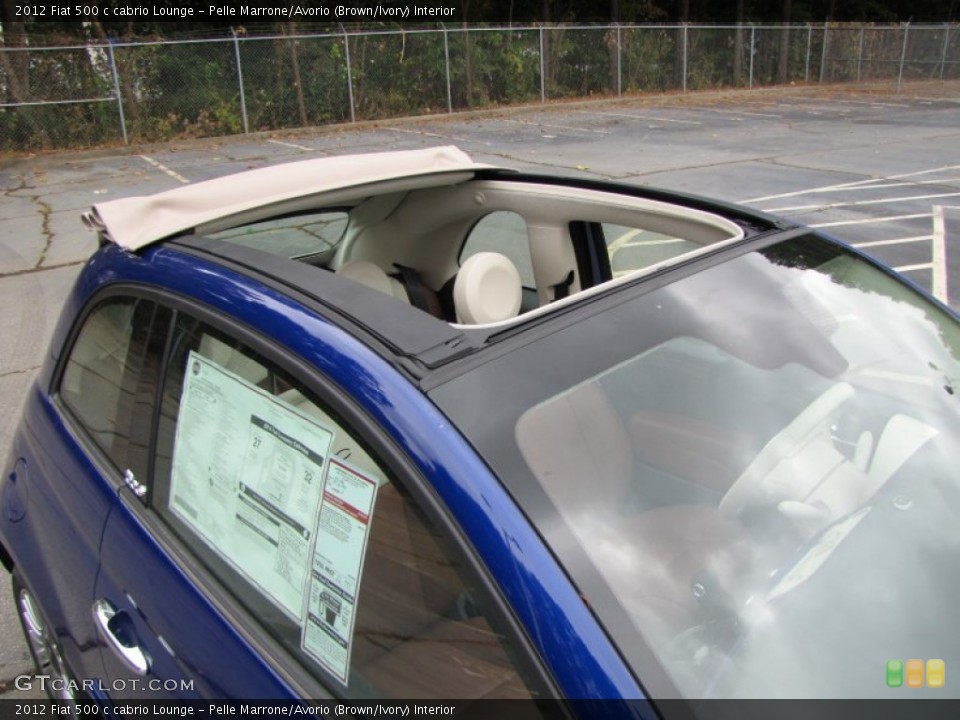 Pelle Marrone/Avorio (Brown/Ivory) Interior Sunroof for the 2012 Fiat 500 c cabrio Lounge #56321353