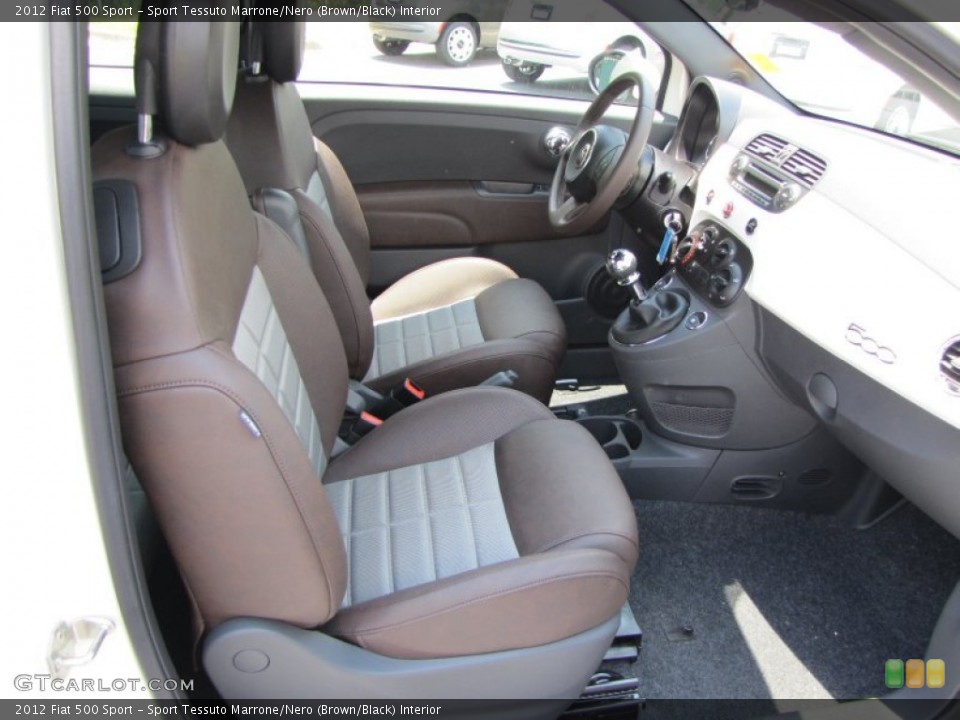 Sport Tessuto Marrone/Nero (Brown/Black) Interior Photo for the 2012 Fiat 500 Sport #56321558