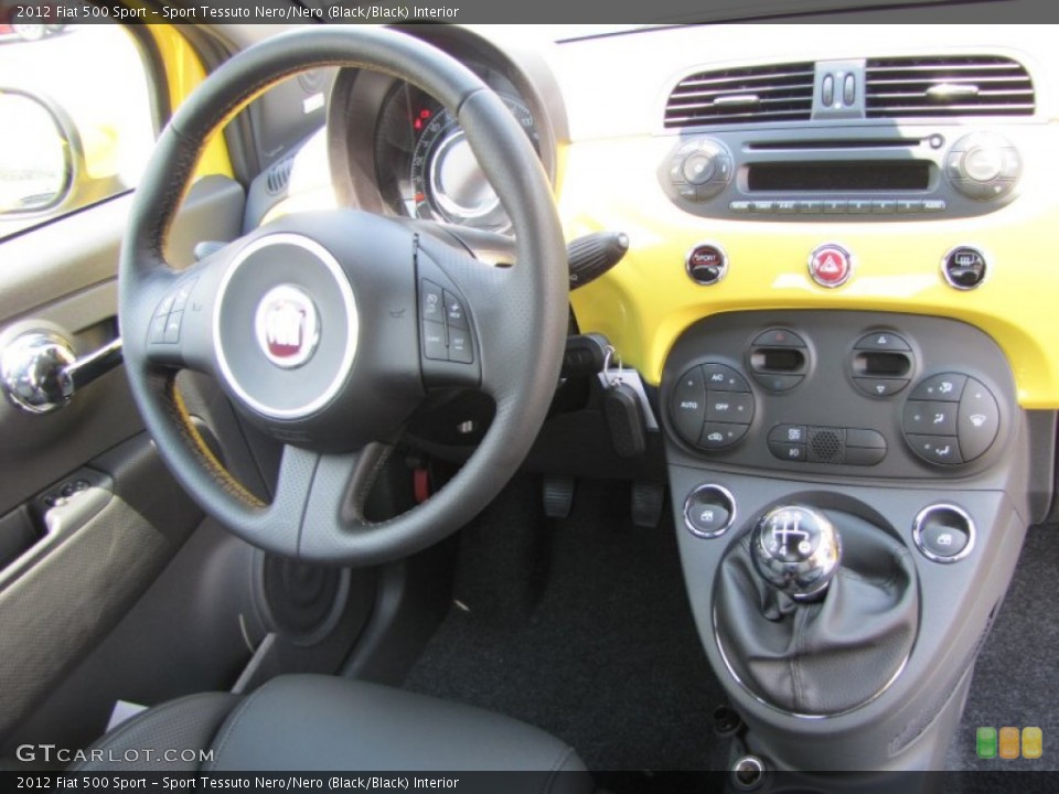 Sport Tessuto Nero/Nero (Black/Black) Interior Dashboard for the 2012 Fiat 500 Sport #56321701