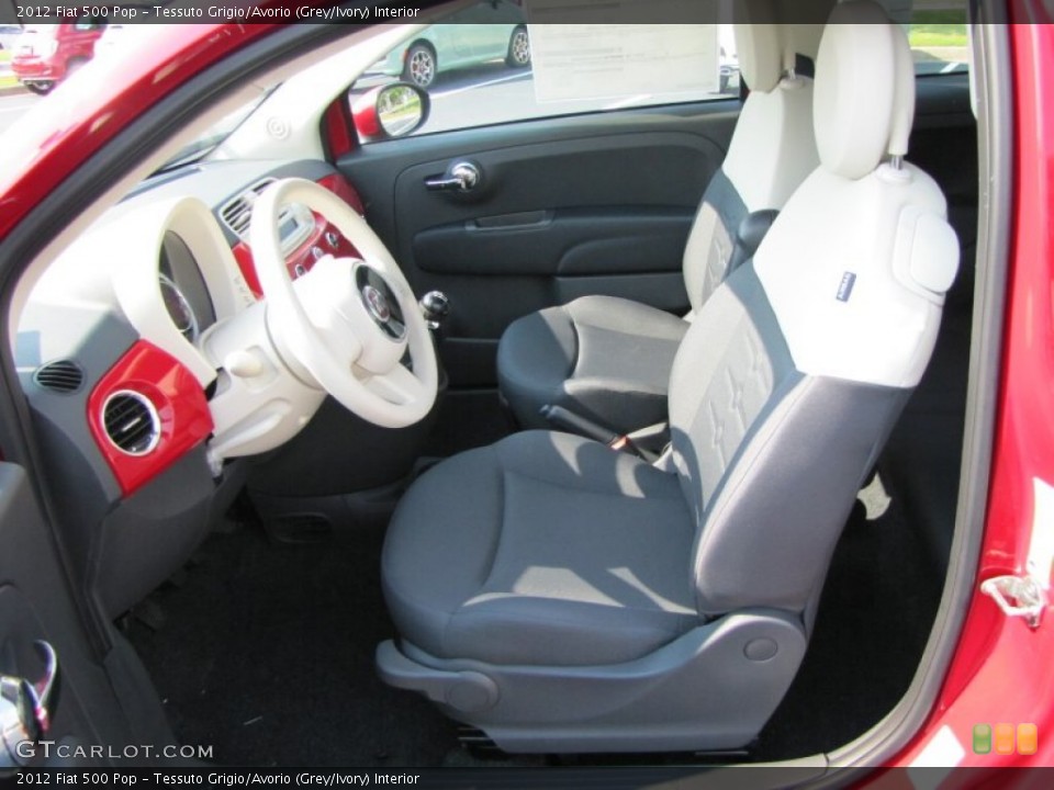 Tessuto Grigio/Avorio (Grey/Ivory) Interior Photo for the 2012 Fiat 500 Pop #56321779