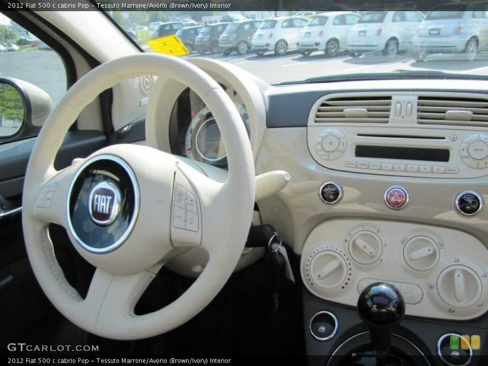 Tessuto Marrone/Avorio (Brown/Ivory) Interior Dashboard for the 2012 Fiat 500 c cabrio Pop #56321950