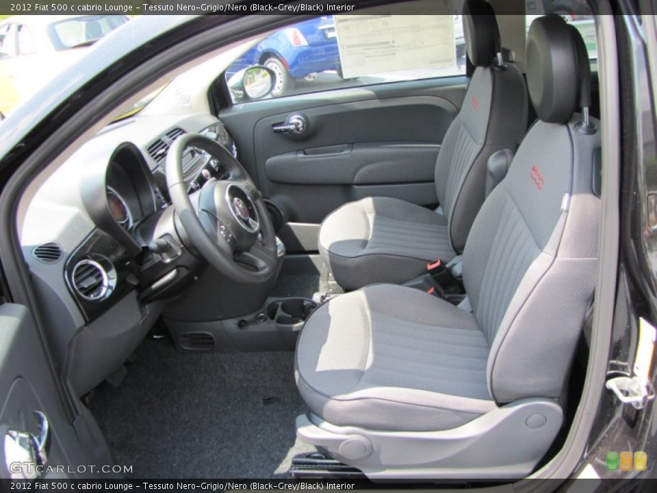 Tessuto Nero-Grigio/Nero (Black-Grey/Black) Interior Photo for the 2012 Fiat 500 c cabrio Lounge #56322145