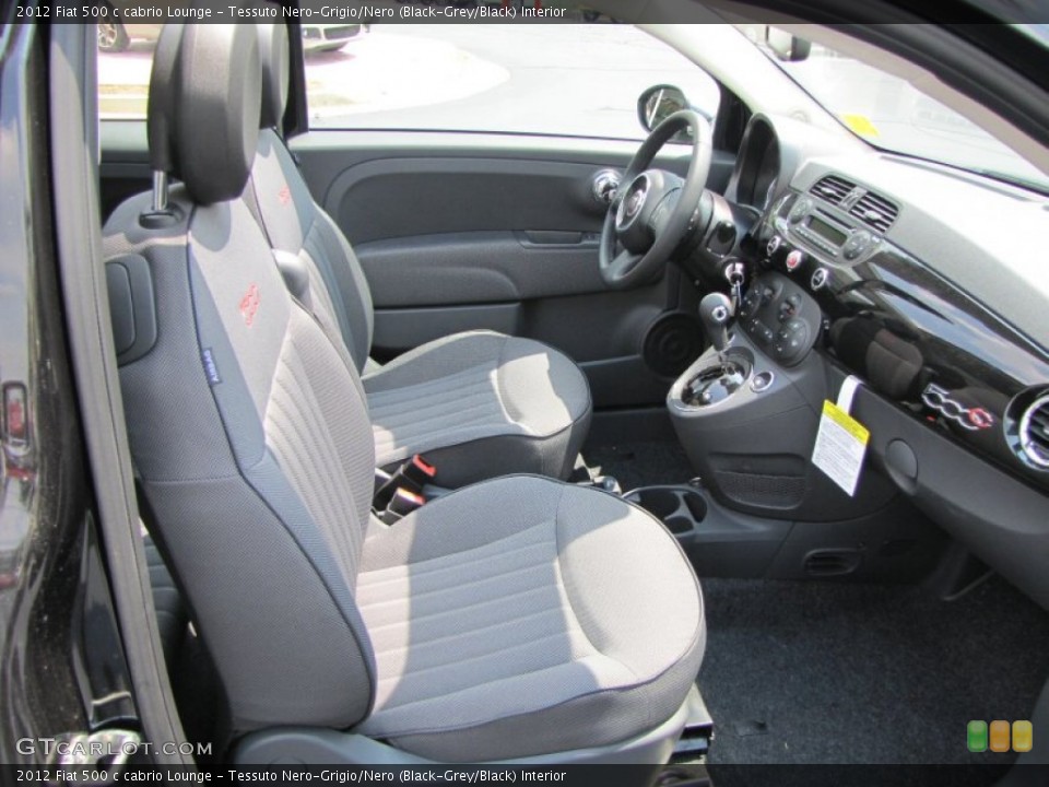 Tessuto Nero-Grigio/Nero (Black-Grey/Black) Interior Photo for the 2012 Fiat 500 c cabrio Lounge #56322172