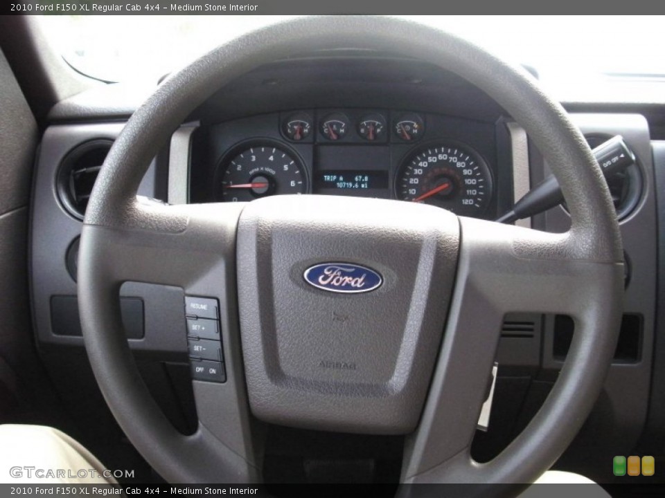 Medium Stone Interior Steering Wheel for the 2010 Ford F150 XL Regular Cab 4x4 #56322532