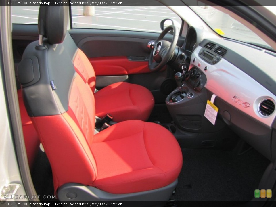 Tessuto Rosso/Nero (Red/Black) Interior Photo for the 2012 Fiat 500 c cabrio Pop #56322562