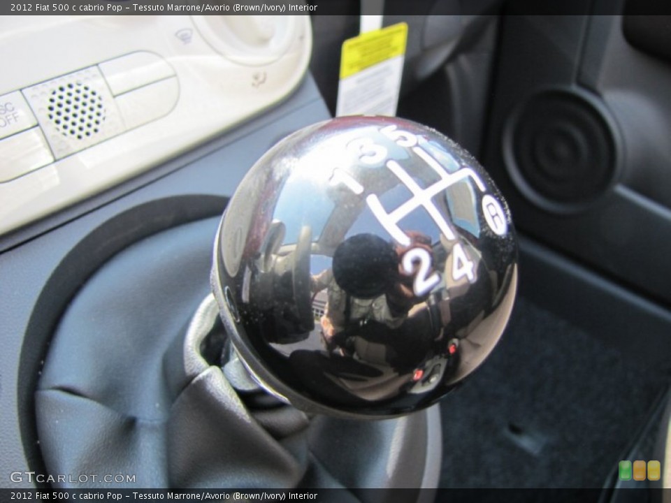Tessuto Marrone/Avorio (Brown/Ivory) Interior Transmission for the 2012 Fiat 500 c cabrio Pop #56322706
