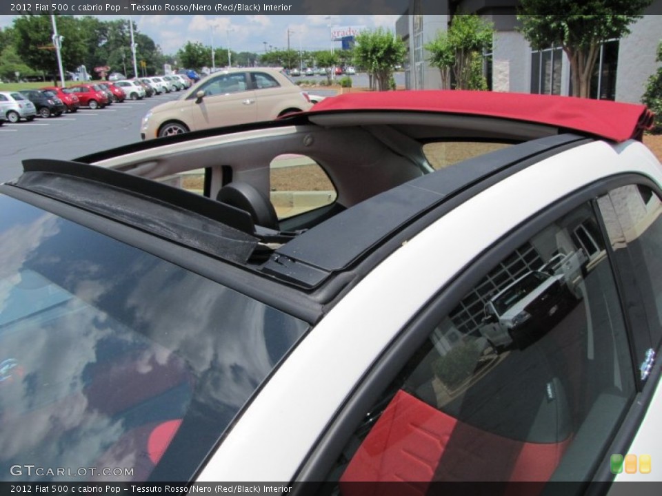 Tessuto Rosso/Nero (Red/Black) Interior Sunroof for the 2012 Fiat 500 c cabrio Pop #56322778