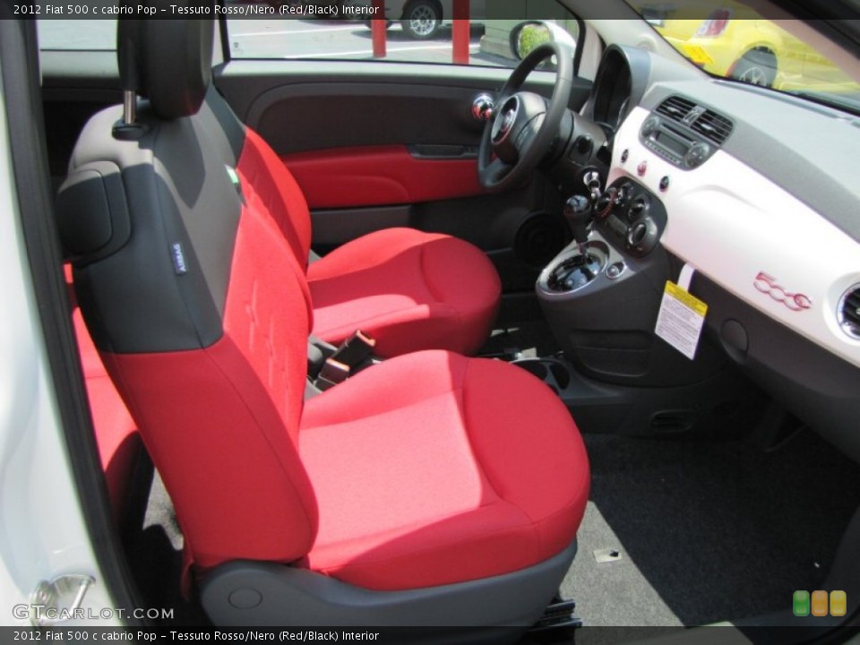 Tessuto Rosso/Nero (Red/Black) Interior Photo for the 2012 Fiat 500 c cabrio Pop #56322829