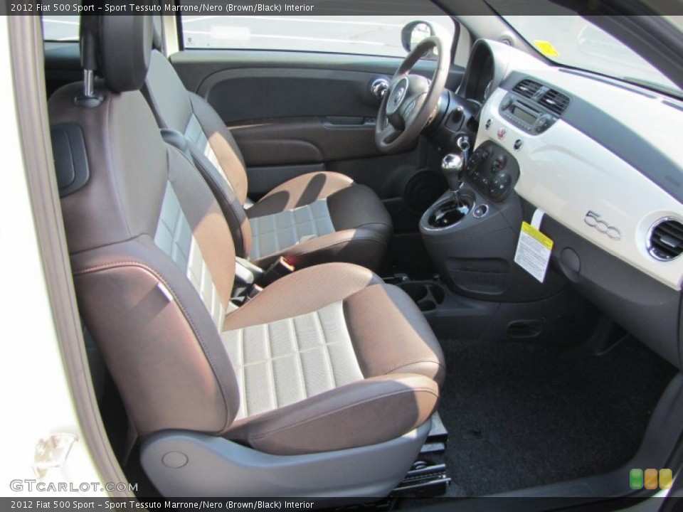Sport Tessuto Marrone/Nero (Brown/Black) Interior Photo for the 2012 Fiat 500 Sport #56322961