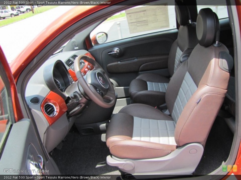 Sport Tessuto Marrone/Nero (Brown/Black) Interior Photo for the 2012 Fiat 500 Sport #56323027