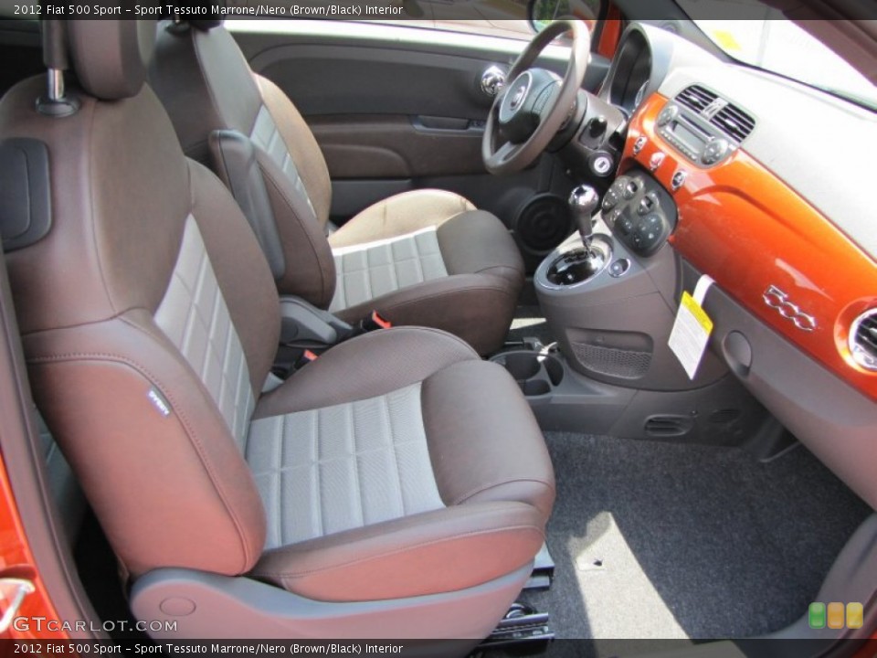 Sport Tessuto Marrone/Nero (Brown/Black) Interior Photo for the 2012 Fiat 500 Sport #56323054