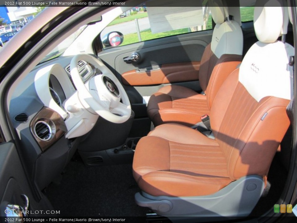 Pelle Marrone/Avorio (Brown/Ivory) Interior Photo for the 2012 Fiat 500 Lounge #56323150