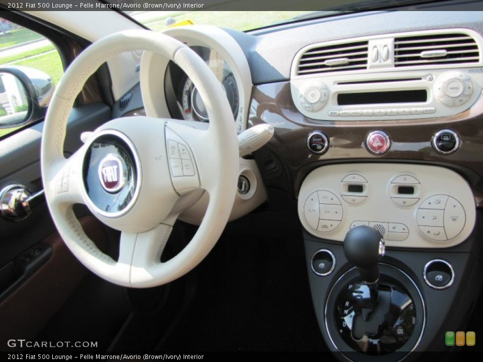 Pelle Marrone/Avorio (Brown/Ivory) Interior Dashboard for the 2012 Fiat 500 Lounge #56323186
