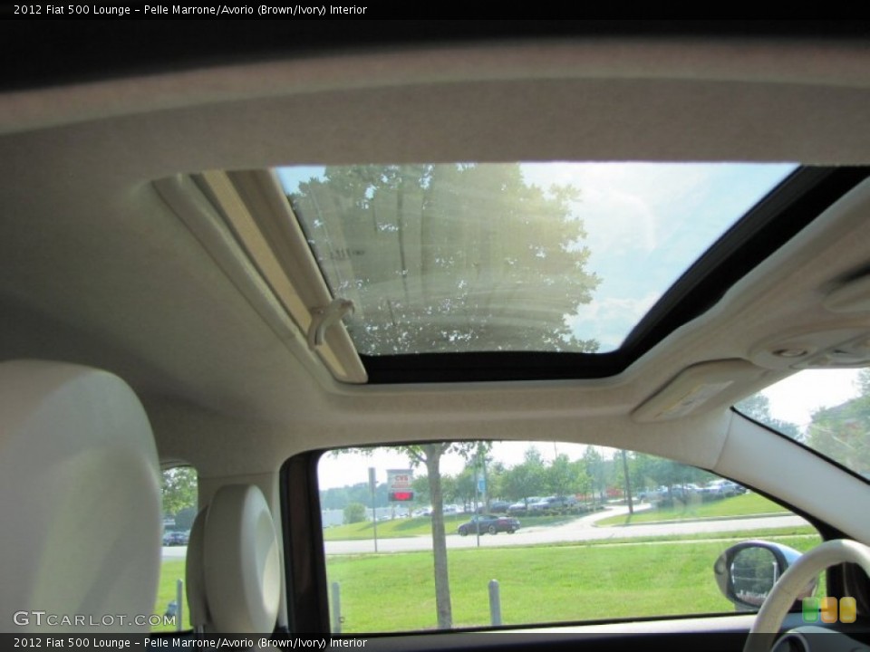 Pelle Marrone/Avorio (Brown/Ivory) Interior Sunroof for the 2012 Fiat 500 Lounge #56323195