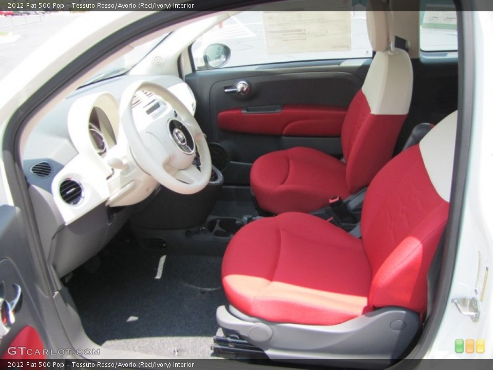 Tessuto Rosso/Avorio (Red/Ivory) Interior Photo for the 2012 Fiat 500 Pop #56323273