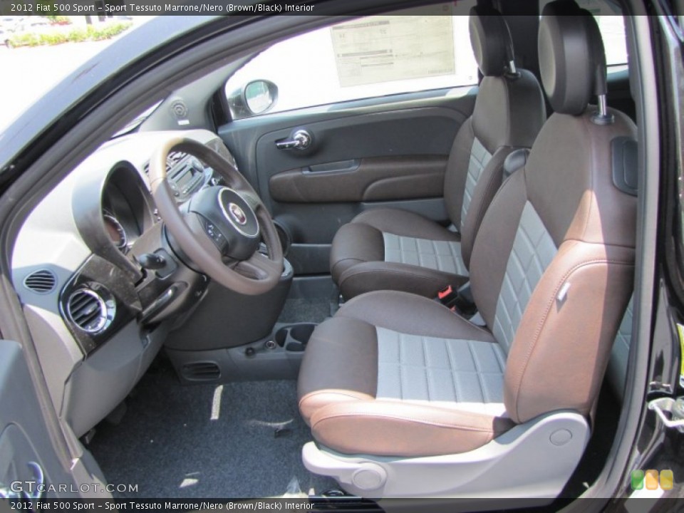 Sport Tessuto Marrone/Nero (Brown/Black) Interior Photo for the 2012 Fiat 500 Sport #56323613