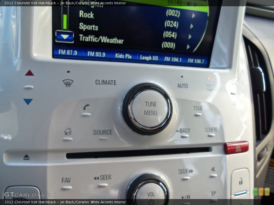 Jet Black/Ceramic White Accents Interior Controls for the 2012 Chevrolet Volt Hatchback #56323700