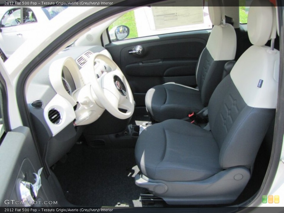 Tessuto Grigio/Avorio (Grey/Ivory) Interior Photo for the 2012 Fiat 500 Pop #56323739