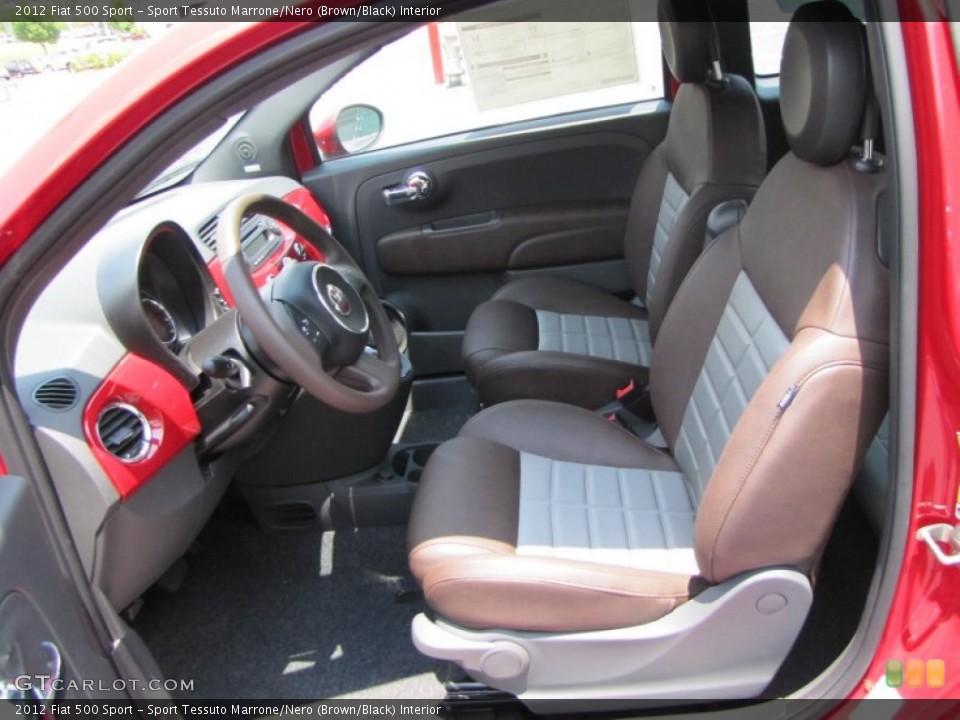 Sport Tessuto Marrone/Nero (Brown/Black) Interior Photo for the 2012 Fiat 500 Sport #56323847