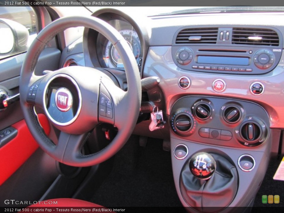 Tessuto Rosso/Nero (Red/Black) Interior Dashboard for the 2012 Fiat 500 c cabrio Pop #56324564