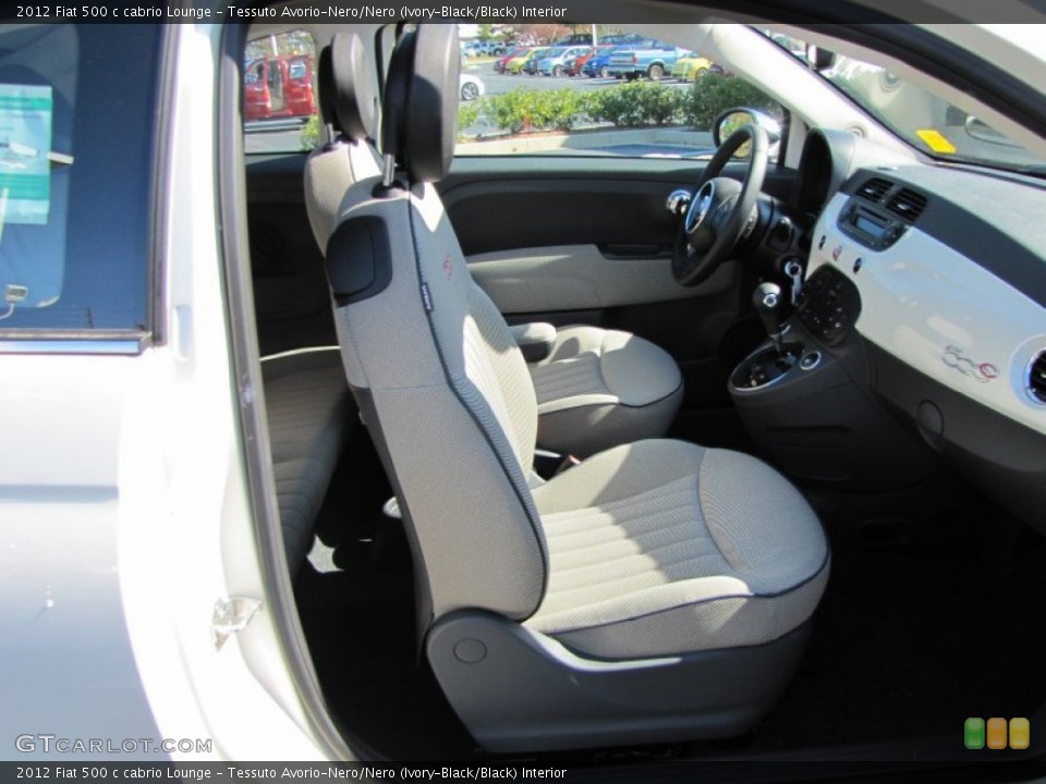 Tessuto Avorio-Nero/Nero (Ivory-Black/Black) Interior Photo for the 2012 Fiat 500 c cabrio Lounge #56324786