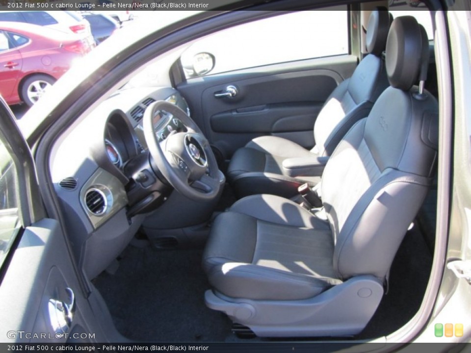 Pelle Nera/Nera (Black/Black) Interior Photo for the 2012 Fiat 500 c cabrio Lounge #56324879