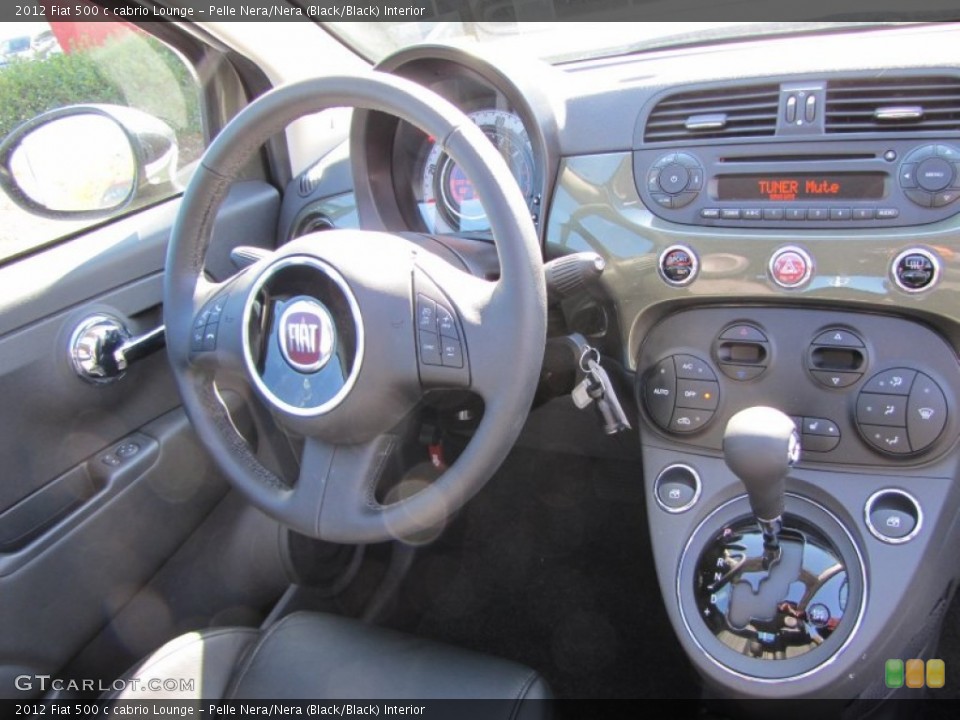 Pelle Nera/Nera (Black/Black) Interior Dashboard for the 2012 Fiat 500 c cabrio Lounge #56324915
