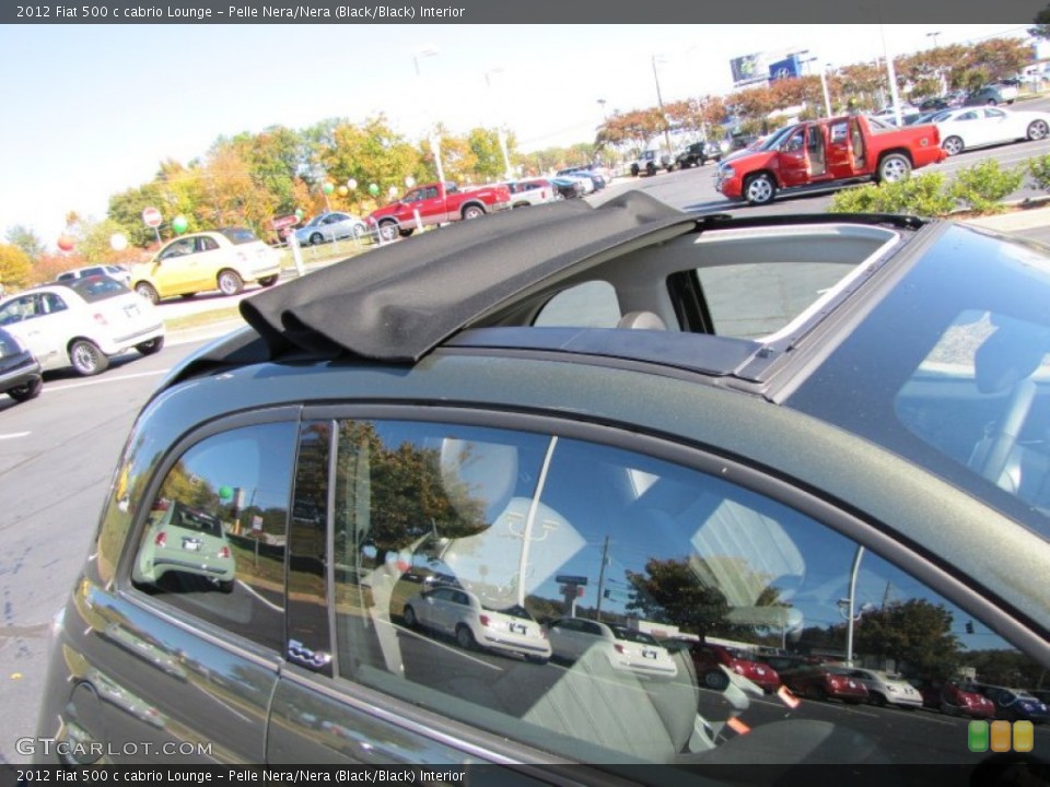 Pelle Nera/Nera (Black/Black) Interior Sunroof for the 2012 Fiat 500 c cabrio Lounge #56324927