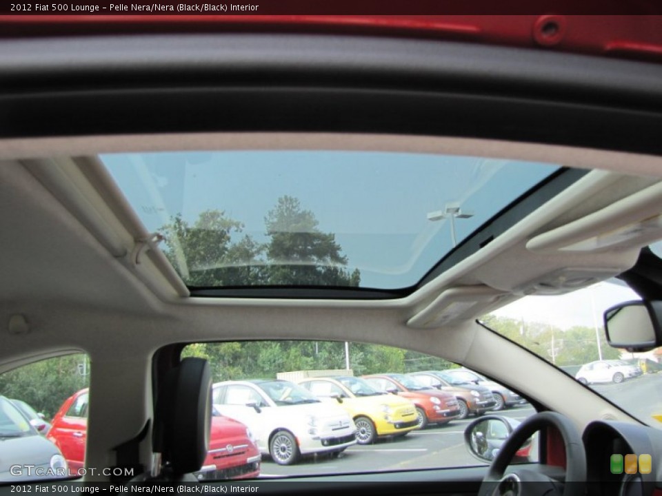 Pelle Nera/Nera (Black/Black) Interior Sunroof for the 2012 Fiat 500 Lounge #56325041