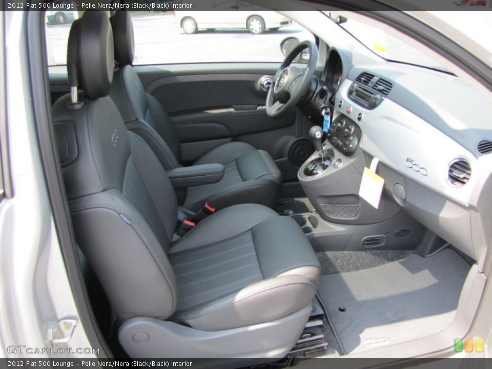 Pelle Nera/Nera (Black/Black) Interior Photo for the 2012 Fiat 500 Lounge #56325497