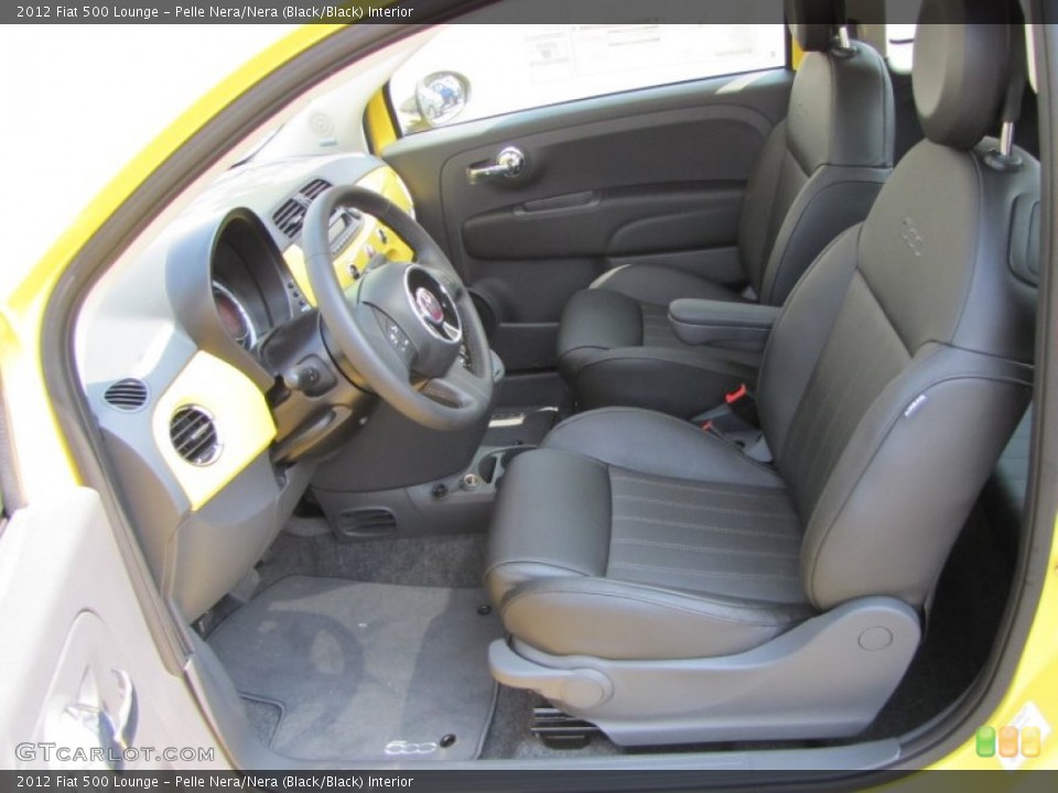 Pelle Nera/Nera (Black/Black) Interior Photo for the 2012 Fiat 500 Lounge #56325824