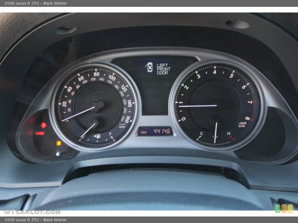 Black Interior Gauges for the 2006 Lexus IS 250 #56326724