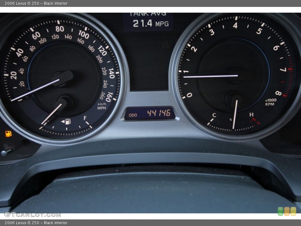 Black Interior Gauges for the 2006 Lexus IS 250 #56326916