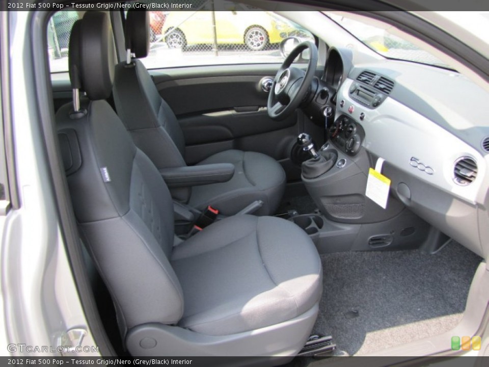 Tessuto Grigio/Nero (Grey/Black) Interior Photo for the 2012 Fiat 500 Pop #56327500