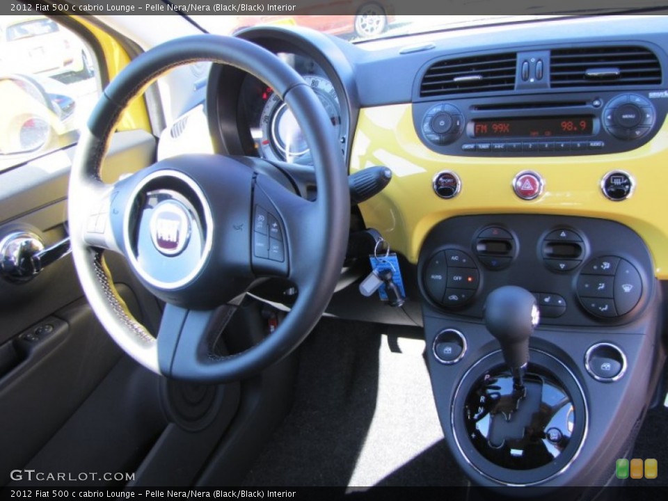 Pelle Nera/Nera (Black/Black) Interior Dashboard for the 2012 Fiat 500 c cabrio Lounge #56327990