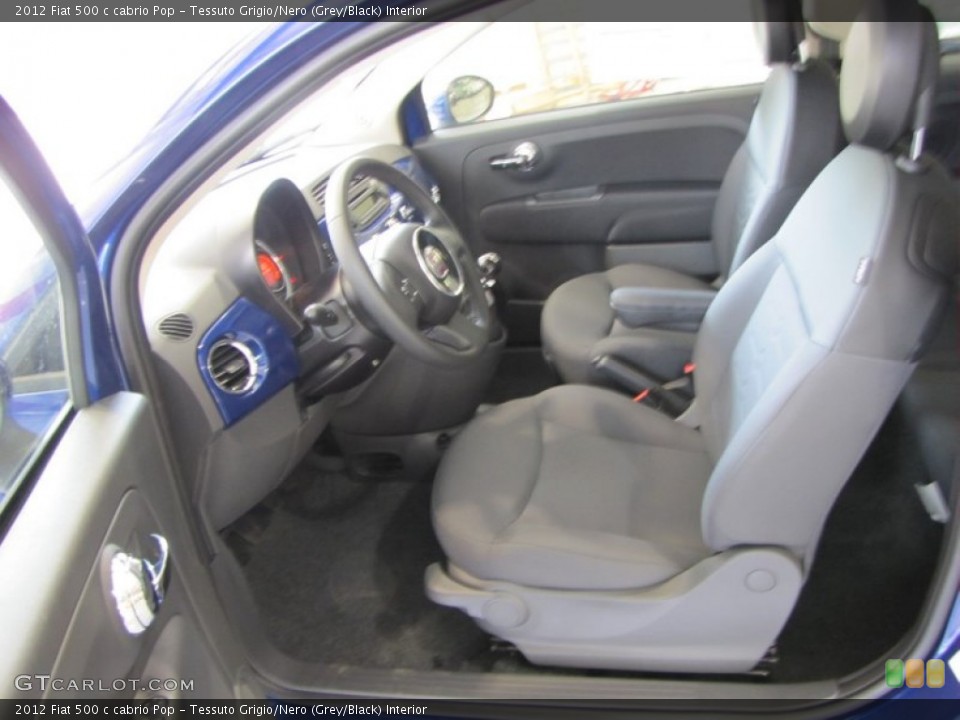Tessuto Grigio/Nero (Grey/Black) Interior Photo for the 2012 Fiat 500 c cabrio Pop #56328113