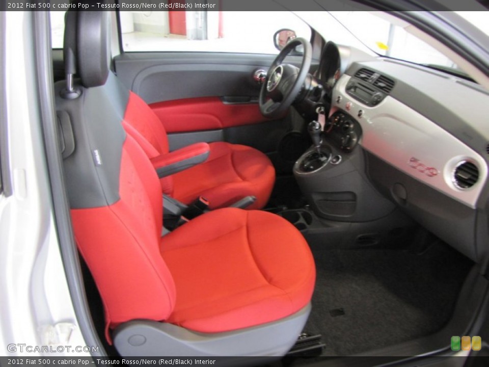 Tessuto Rosso/Nero (Red/Black) Interior Photo for the 2012 Fiat 500 c cabrio Pop #56328674
