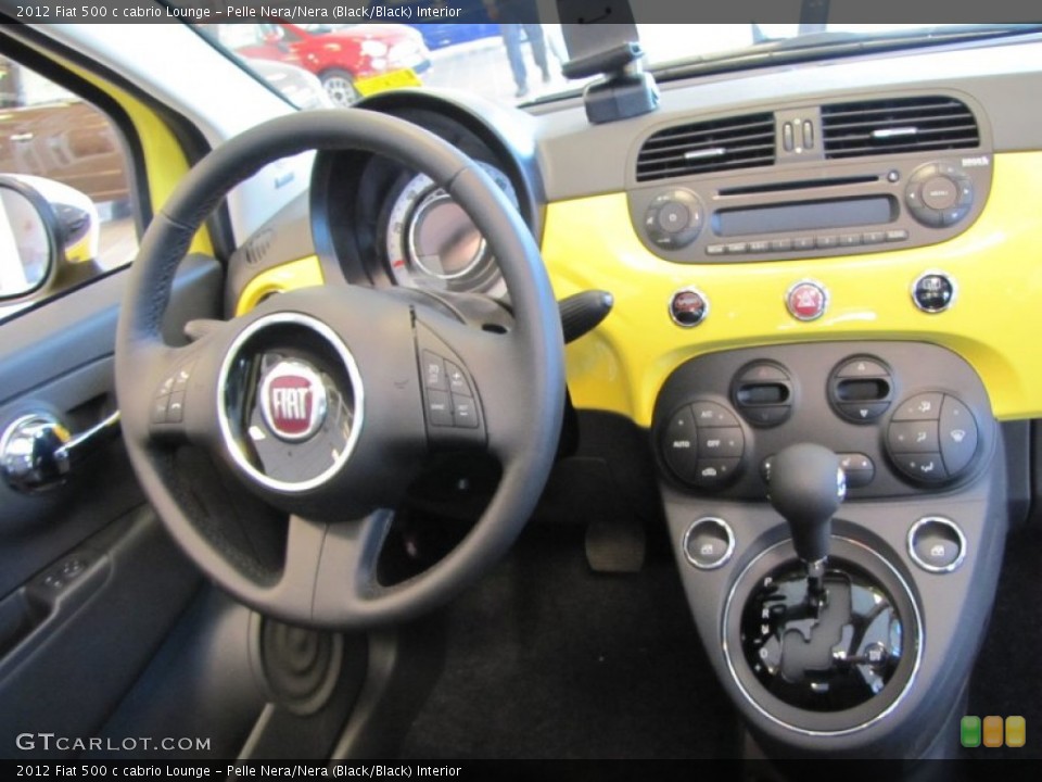 Pelle Nera/Nera (Black/Black) Interior Dashboard for the 2012 Fiat 500 c cabrio Lounge #56328785