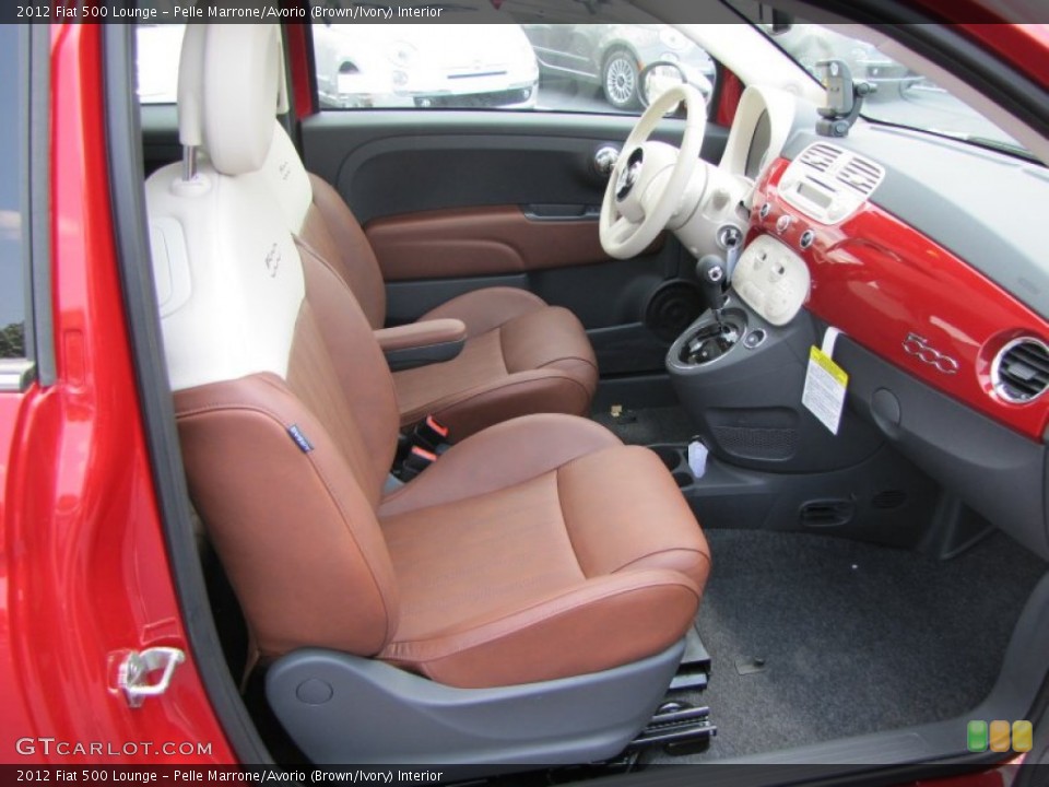 Pelle Marrone/Avorio (Brown/Ivory) Interior Photo for the 2012 Fiat 500 Lounge #56329176