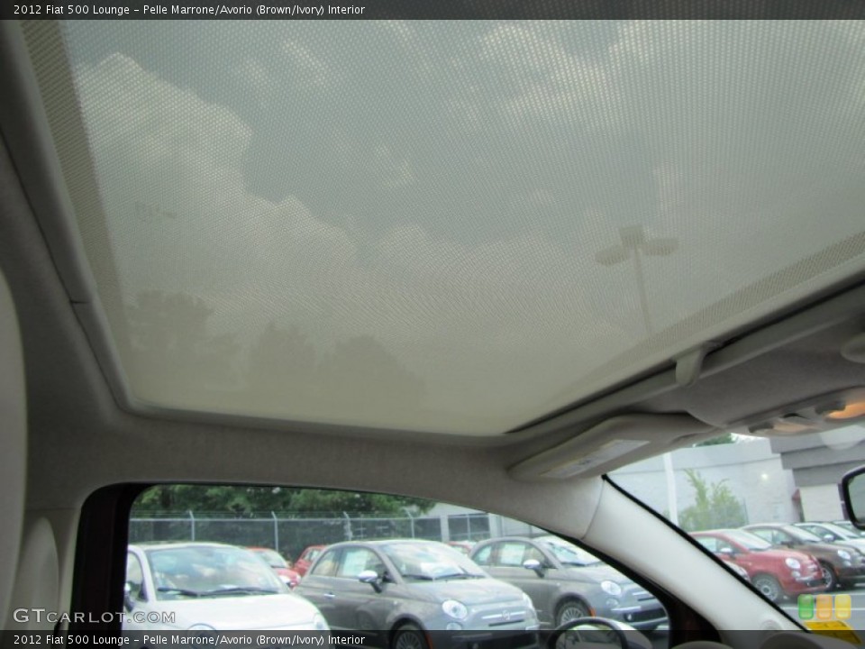 Pelle Marrone/Avorio (Brown/Ivory) Interior Sunroof for the 2012 Fiat 500 Lounge #56329194