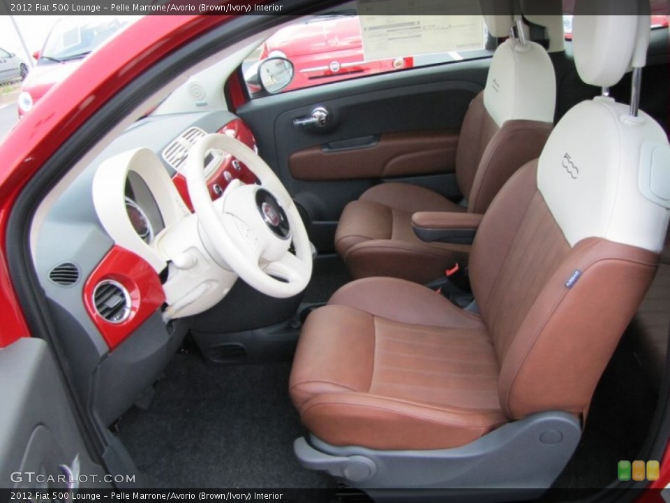 Pelle Marrone/Avorio (Brown/Ivory) Interior Photo for the 2012 Fiat 500 Lounge #56329266
