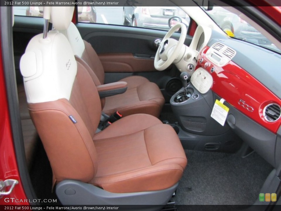 Pelle Marrone/Avorio (Brown/Ivory) Interior Photo for the 2012 Fiat 500 Lounge #56329281
