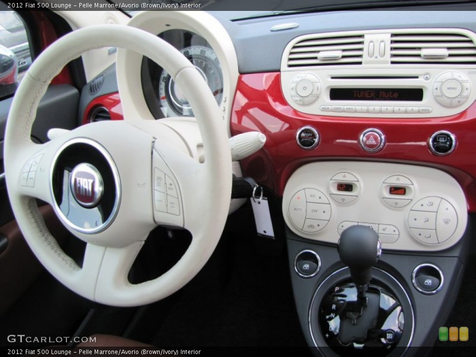 Pelle Marrone/Avorio (Brown/Ivory) Interior Dashboard for the 2012 Fiat 500 Lounge #56329299