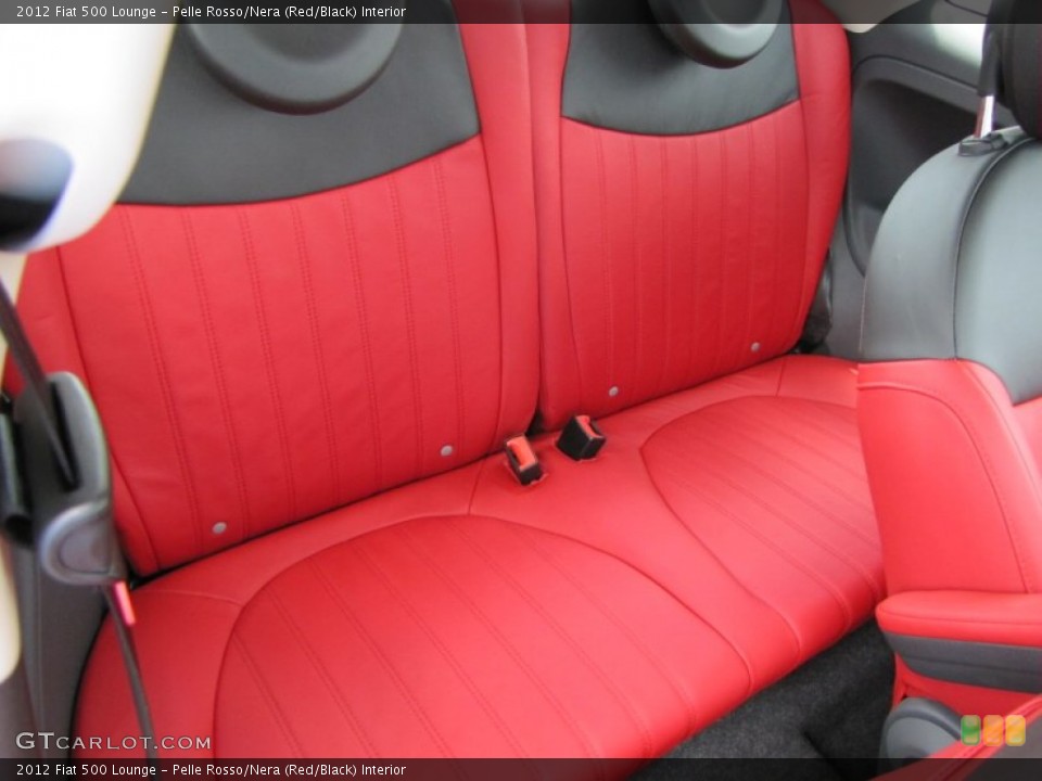 Pelle Rosso/Nera (Red/Black) Interior Photo for the 2012 Fiat 500 Lounge #56329644