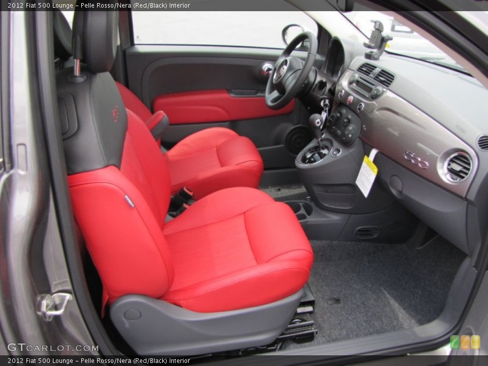 Pelle Rosso/Nera (Red/Black) Interior Photo for the 2012 Fiat 500 Lounge #56329653