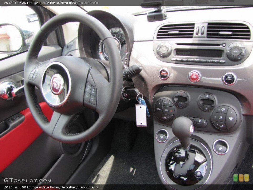 Pelle Rosso/Nera (Red/Black) Interior Dashboard for the 2012 Fiat 500 Lounge #56329662